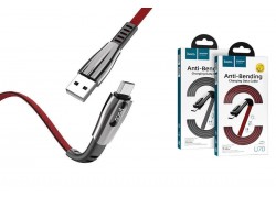 Кабель USB - MicroUSB HOCO U70 2,4A (красный) 1,2м (в оплетке)