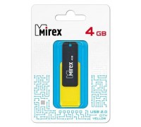 Флешка USB 2.0 Mirex CITY YELLOW 4GB (ecopack)