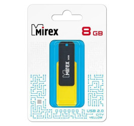 Флешка USB 2.0 Mirex CITY YELLOW 8GB (ecopack)