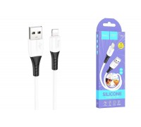 Кабель USB - Lightning HOCO X82, 2,4A (белый) 1м (силиконовый)