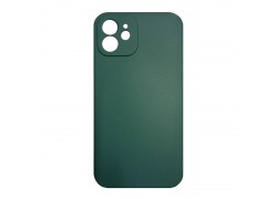 Чехол для iPhone 12 (6,1) тонкий с отверстием под камеру (темно-зеленый)