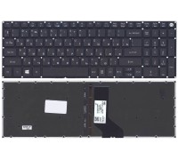 Клавиатура для ноутбука Acer Aspire E5-573 черная с подсветкой
