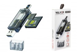 Картридер WALKER WCD-72 (SD/micro SD), Type-C-USB