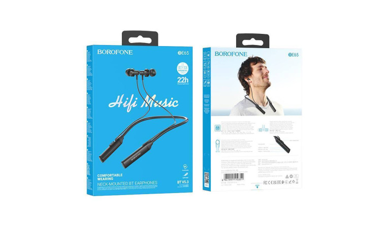 Наушники вакуумные беспроводные BOROFONE BE65 Gratified neck-mounted BT headset Bluetooth (черный) Наушники вакуумные беспроводные BOROFONE BE65 Gratified neck-mounted BT headset Bluetooth (черный)