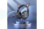 Наушники мониторные проводные с микрофоном BOROFONE BO106 Cute cat ear luminous  gaming headphones (phantom cat)