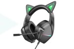 Наушники мониторные проводные с микрофоном BOROFONE BO106 Cute cat ear luminous  gaming headphones (elf cat)