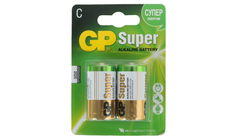 Батарейка алкалиновая GP LR14/2BL Super (цена за блистер 2 шт) Батарейка алкалиновая GP LR14/2BL Super (цена за блистер 2 шт)