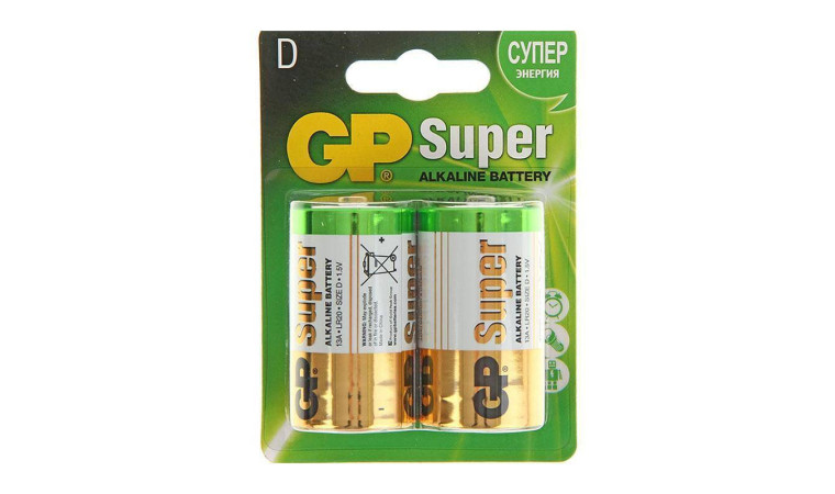 Батарейка алкалиновая GP LR20/2BL Super (цена за блистер 2 шт) Батарейка алкалиновая GP LR20/2BL Super (цена за блистер 2 шт)
