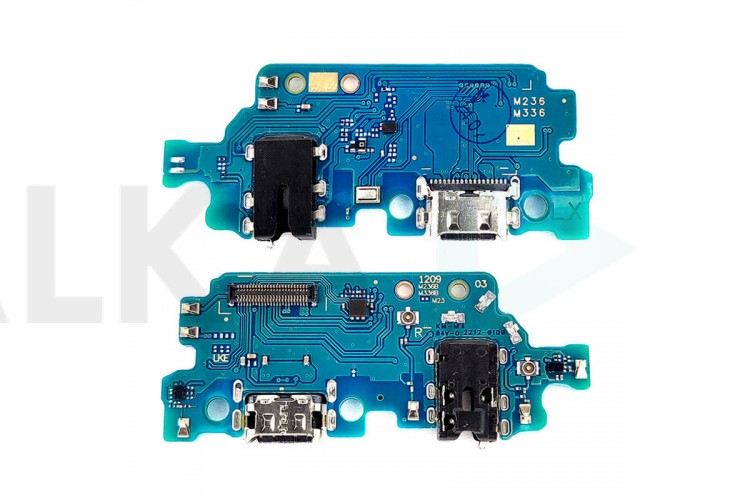 Шлейф для Samsung M236B/ M336B Galaxy M23 5G/ M33 5G с разъемом зарядки + разъем гарнитуры (плата) HQ