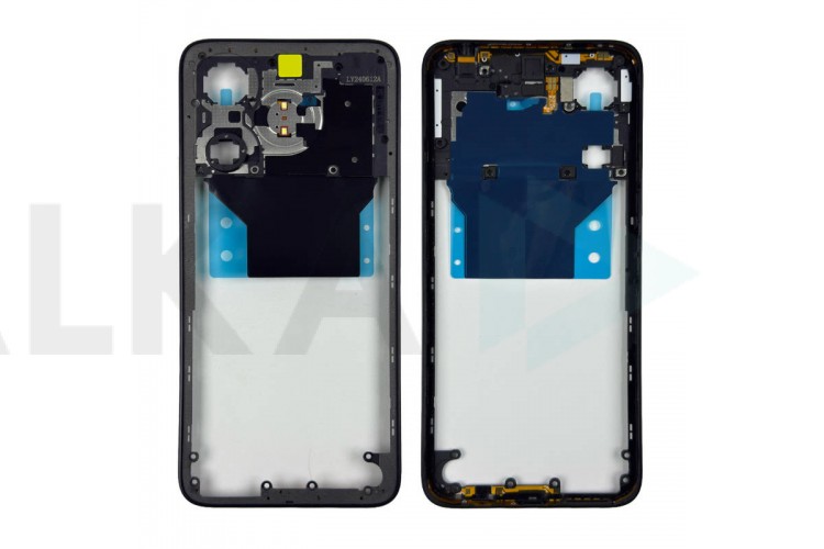 Средняя часть для Xiaomi Poco M6 4G (2404APC5FG) (рамка дисплея) черный, с разбора