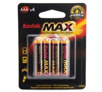 Батарейка алкалиновая Kodak MAX LR03/286 AAA BL4 (цена за блистер 4 шт)