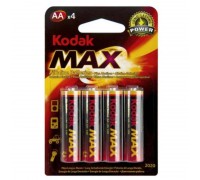 Батарейка алкалиновая Kodak MAX LR6/316 AA BL4 (цена за блистер 4 шт)