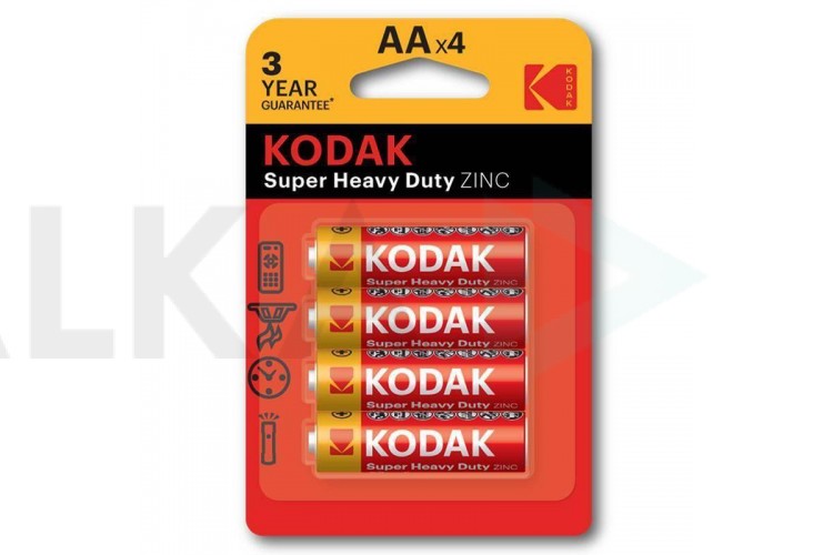 Батарейка солевая Kodak R6/316 AA BL4 (цена за блистер 4 шт)