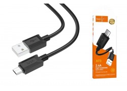 Кабель USB - MicroUSB HOCO X73 (черный) 1м 