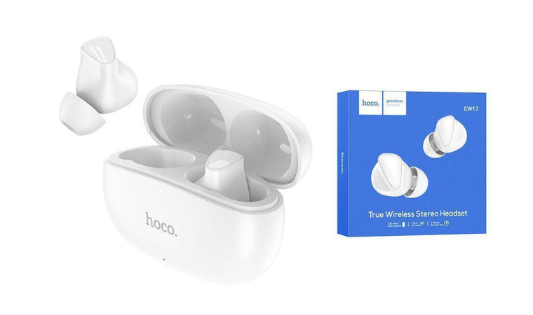 Наушники вакуумные беспроводные HOCO EW17 Amusement TWS headset Bluetooth (белый) Наушники вакуумные беспроводные HOCO EW17 Amusement TWS headset Bluetooth (белый)