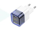 Сетевое зарядное устройство USB-C HOCO C125A PD 20W (прозрачный синий)