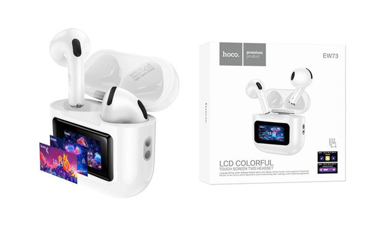 Наушники вакуумные беспроводные HOCO EW73 true wireless BT headset (белый) Наушники вакуумные беспроводные HOCO EW73 true wireless BT headset (белый)