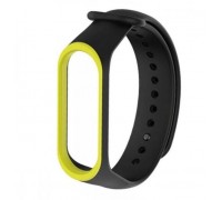 Ремешок силиконовый для XIAOMI MI Band 5  2 цвета черный-зеленый