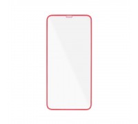 Защитное стекло дисплея iPhone 13 Mini (5.4) прозрачное со светящейся красной рамкой