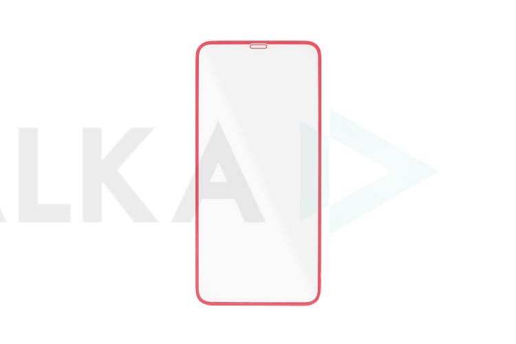 Защитное стекло дисплея iPhone 13 Pro Max (6.7) прозрачное со светящейся красной рамкой
