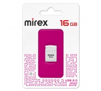 Флешка USB 2.0 Mirex MINCA WHITE 16GB (ecopack)