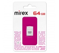 Флешка USB 2.0 Mirex MINCA WHITE 64GB (ecopack)