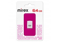 Флешка USB 2.0 Mirex MINCA WHITE 64GB (ecopack)