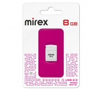 Флешка USB 2.0 Mirex MINCA WHITE 8GB (ecopack)