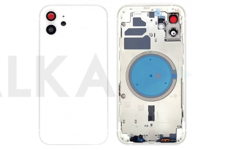 Корпус для iPhone 12 (белый) CE (литое стекло + магнит)