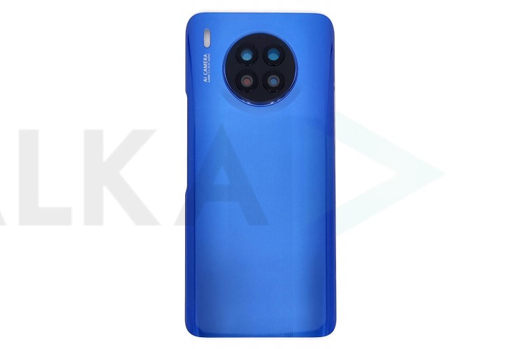 Задняя крышка для Huawei Honor 50 Lite (синий) + стекло камеры в рамке HQ