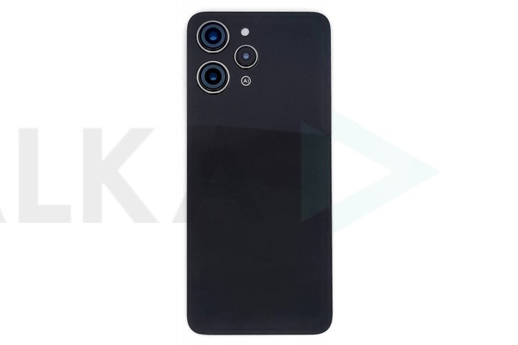 Задняя крышка для Xiaomi Redmi 12 4G (23053RN02Y) + стекло камеры (черный) HQ