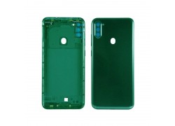 Задняя крышка для Samsung M115F Galaxy M11 + стекло камеры (зеленый)