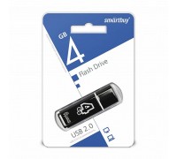 Флешка USB 2.0 Smartbuy 4GB Glossy series Black (SB4GBGS-K)