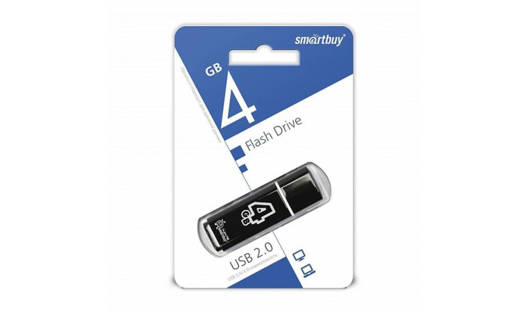 Флешка USB 2.0 Smartbuy 4GB Glossy series Black (SB4GBGS-K) Флешка USB 2.0 Smartbuy 4GB Glossy series Black (SB4GBGS-K)