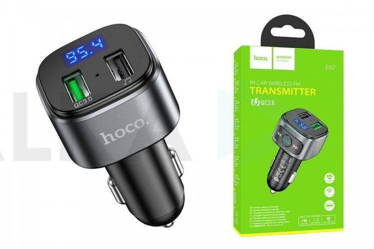 FM-Модулятор HOCO E67 Fighter QC3.0 car BT FM transmitter