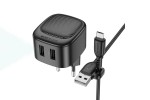 Сетевое зарядное устройство 2USB + кабель MicroUSB BAS21A Special 2100mAh (черный)