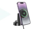 Держатель автомобильный для телефона BOROFONE BH208 Mona retractable magnetic wireless fast charging car holder(center console) черный