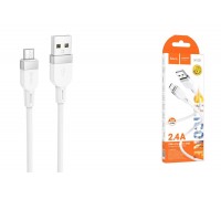 Кабель USB - MicroUSB HOCO X109 (белый) 1м силиконовый