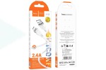 Кабель USB - MicroUSB HOCO X109 (белый) 1м силиконовый