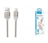 Кабель USB - MicroUSB HOCO X110 (золотой) 1м