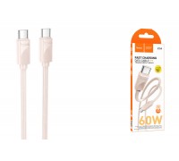 Кабель USB Type-C - USB Type-C HOCO X114 Energy 60W (розовый) 1м