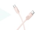 Кабель USB Type-C - USB Type-C HOCO X114 Energy 60W (розовый) 1м