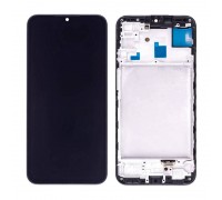 Дисплей для Samsung A155F Galaxy A15 4G в сборе с тачскрином + рамка (черный) OLED (Small glass)
