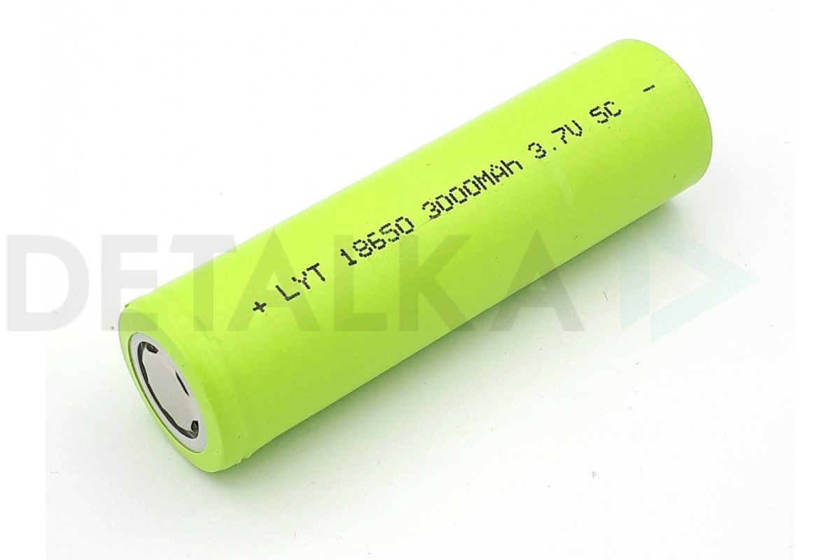 Аккумулятор 18650 (3000mAh, 5С, 20мОм, 500 циклов) в Детальке купить,