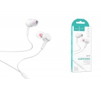 Наушники вакуумные проводные HOCO M78 EL Placer universal earphones (белый)