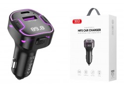 FM-Модулятор XO BCC12 Intelligent Bluetooth MP3+5V3.1A Car Charged Atmosphere Light (черный)