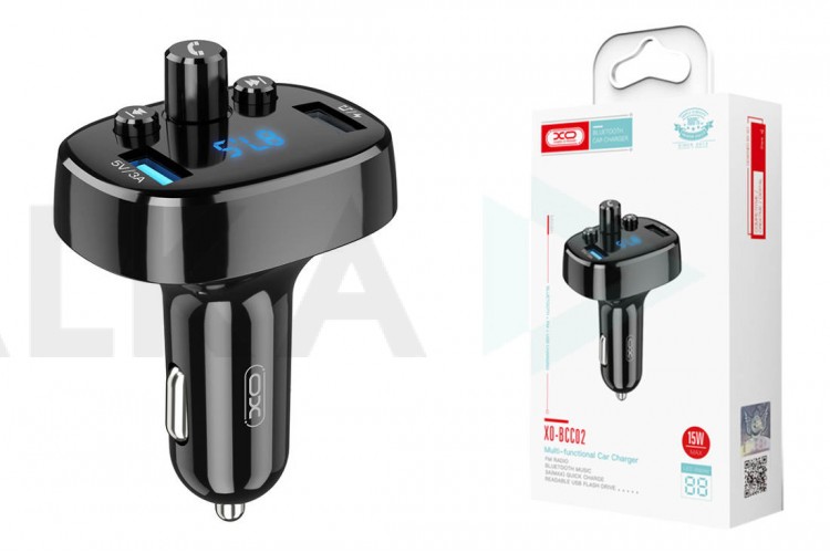 FM-Модулятор XO BCC02 car charger + Bluetooth + FM + USB Charging (черный)