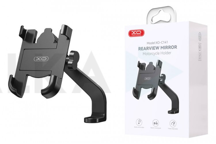 Держатель велосипедный для телефона XO C141 Bicycle Metal Cell Phone Holder мото (черный)