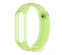 Ремешок силиконовый для XIAOMI MI Band 5/6/7 прозрачно-зеленый
