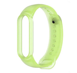 Ремешок силиконовый для XIAOMI MI Band 5/6/7 прозрачно-зеленый
